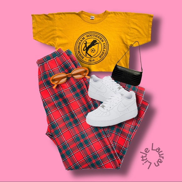 Vintage Champion Soccer Spell Out Yellow And Black Crop Top T-shirt Women’s L/XL - Picture 3 of 10